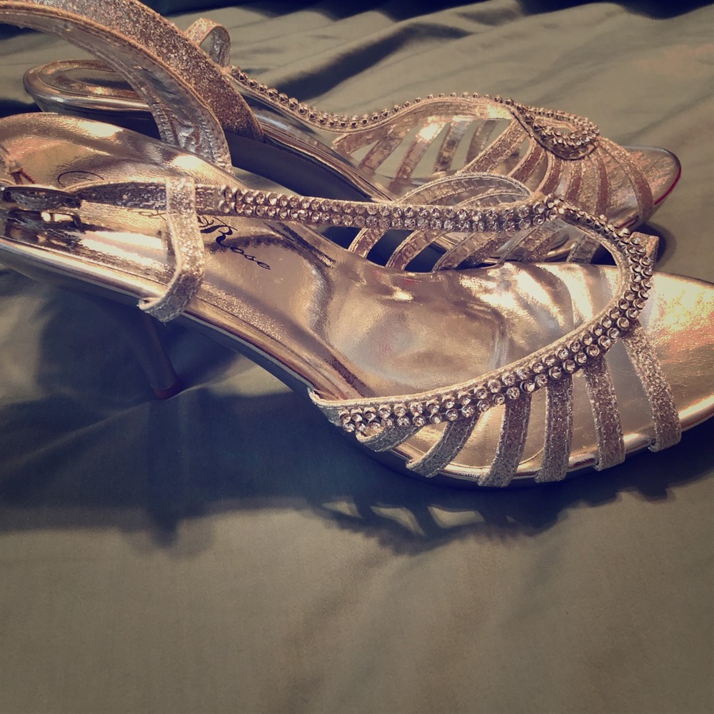 Silver Rhinestone Heels